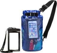 earth pak transparent waterproof bag - 10l / 20l sizes - see-through dry bag for enhanced gear visibility - ensure safety and protection during beach activities, swimming, fishing, boating, kayaking логотип