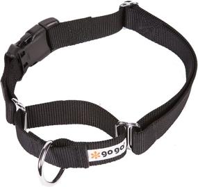 img 4 attached to 🐶 GoGo Pet Products GoGo Martingale Dog Collar - 3/4-Inch Medium Size in Sleek Black