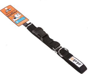 img 3 attached to 🐶 GoGo Pet Products GoGo Martingale Dog Collar - 3/4-Inch Medium Size in Sleek Black