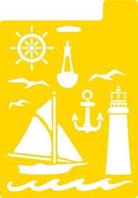 img 1 attached to Delta Creative Nautical Stencil - 7 by 10-Inch Stencil for Craft & Décor