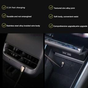 img 1 attached to 🔌 PACEWALKER Tesla Model 3/Y 2020-2021 Accessories: Wall Connector PD Fast Charging Cable (Type-C to Lightning)