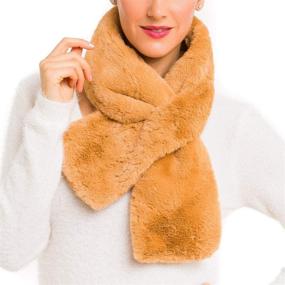 img 4 attached to 🧣 Fashionable Collar Scarf Scarves - The Perfect Winter Accessory for Women FC03 11