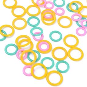 img 1 attached to 🧶 BronaGrand 150pcs Plastic Stitch Markers Rings - Knitting/Crochet Stitch Marker Ring Set with 3 Sizes for Hard Stitching