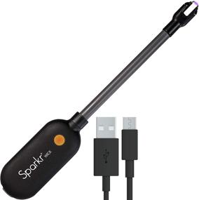 img 4 attached to 🔥 Black Sparkr USB Rechargeable Electric Candle Lighter - Power Practical Plasma Technology with Extended Wand, Flameless Lighters for Camping, Cooking, and Candles