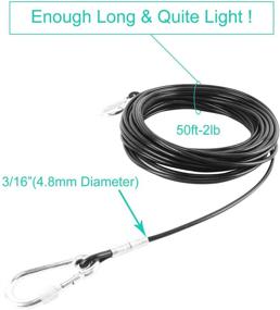 img 1 attached to 🐕 Homend Dog Runner Tie Out Cable: Steel Wire Pet Leash for Large Dogs up to 300 Pounds