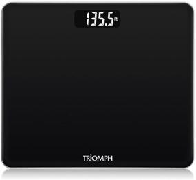 img 4 attached to Triomph Digital Body Weight Bathroom Scale: Step-On Technology, Ultra Slim Design, 400 Pounds Capacity, Black