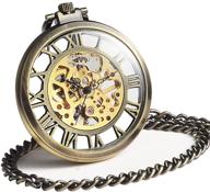 ⌚ золотой механический часы с скелетоном манчда логотип