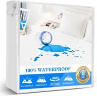 🛏️ waterproof queen mattress protector cover - washable bedspread for queen size mattress - soft cotton terry, noiseless and vinyl-free - ideal for pets, kids, and adults logo
