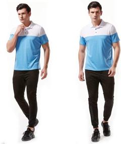 img 1 attached to JUTONHDL Moisture Performance Contrast Patchwork Men's Clothing for Active