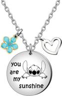 maxforever girl's jewelry: you are my sunshine necklace - perfect gift for daughter, niece, girls logo