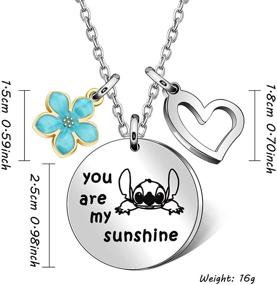 img 3 attached to Maxforever Girl's Jewelry: You are My Sunshine Necklace - Perfect Gift for Daughter, Niece, Girls
