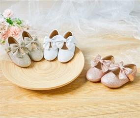 img 3 attached to 🌸 Felix & Flora Toddler Flower Girl Dress Shoes - Ballet Flats for Parties, Weddings & School