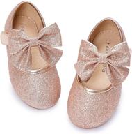 🌸 felix & flora toddler flower girl dress shoes - ballet flats for parties, weddings & school logo