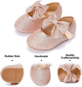 img 1 attached to 🌸 Felix & Flora Toddler Flower Girl Dress Shoes - Ballet Flats for Parties, Weddings & School