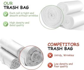 img 2 attached to 🗑️ Convenient 4 Gallon Clear Trash Bags - Strong Liners for Kitchen, Bathroom, Office - 150 Count