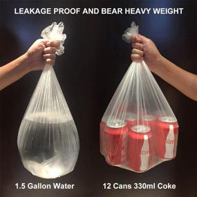 img 1 attached to 🗑️ Convenient 4 Gallon Clear Trash Bags - Strong Liners for Kitchen, Bathroom, Office - 150 Count