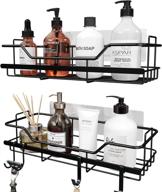 🚿 omaira matte black shower caddy: rustproof stainless steel shower shelf, adhesive organizer for bathroom & kitchen storage (2 pack) logo