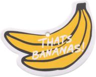🍌 that's bananas! set of 2 yellow banana automotive foam air fresheners by about face designs logo