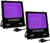 💡 high-performance 60w led blacklight flood light: perfect for dance parties, stage lighting, and neon glow events! логотип