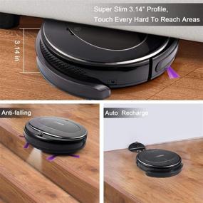 img 1 attached to 🤖 Luby Robot Vacuum Cleaner - Wi-Fi Connectivity, Self-Charging, Super-Thin, Quiet | Ideal for Pet Hair, Hard Floors, Low-Pile Carpets - Black