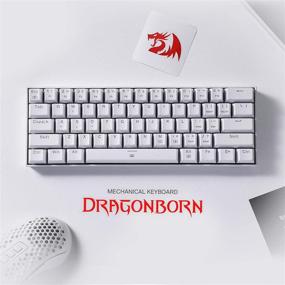 img 3 attached to 🔴 Redragon K630 Dragonborn 60% RGB Gaming Keyboard: Compact Mechanical Keyboard with Linear Red Switch and Pro Driver Support - White