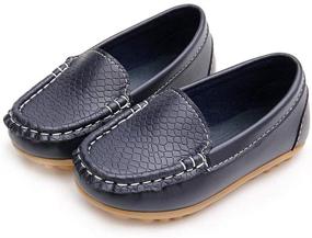 img 3 attached to 👞 Moceen Toddler Synthetic Leather Moccasin Boys' Shoes: Stylish Loafers for Comfort and Durability