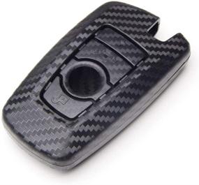 img 3 attached to TANGSEN 3D Twill Weave Carbon Fiber Key Fob Case for BMW 1-7 Series GT3 GT5 M5 M6 X3 X4 - Stylishly Protect and Personalize Your Keyless Entry Remote