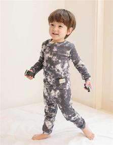 img 2 attached to 👶 VAENAIT BABY 12M-12 Toddler_Kids_Boys_Girls 100%_Cotton Marbling_Slim_Fit Sleepwear Pajamas 2pcs_Pjs_Set