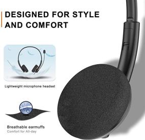 img 1 attached to 🎧 USB Headset/3.5mm Computer Headset with Noise Cancelling Microphone: Ideal for Laptop, PC, Cell Phone - Professional Business PC Headset for Skype, Webinar, Call Center Integration.