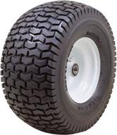 🚜 marathon 30226 3-inch hub, 3/4-inch bushings 13x6.50-6-inch flat free black lawnmower tire on wheel logo