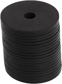 img 1 attached to 🔩 Hillman Group 2862 Neoprene Fender Washer, 20-Pack, Black, 1/4" x 1-1/4" x 1/16" (Improved SEO)