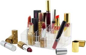 img 3 attached to 💄 Clear Transparent Makeup Organizer Rack: Ideal for Lipstick, Brushes, Bottles, and More – Display and Store Your Cosmetics