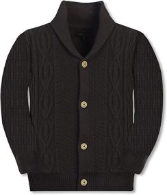 img 2 attached to 👕 Cotton Knitted Cardigan Sweater for Boys' Clothing - Gioberti Sweaters