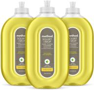 🍋 method lemon ginger squirt + mop hard floor cleaner - 25 oz (pack of 3), varying packaging logo