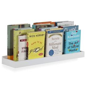 img 2 attached to 📚 Wallniture Philly White Wall Shelf: Stylish Kids Room Decor with Floating Book Shelf and Toy Storage Organizer, 23.75