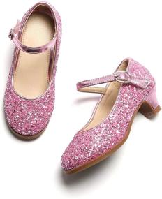 img 4 attached to 👑 Gold Glitter Princess Dress Shoes for Toddlers by THEE BRON