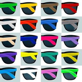 img 2 attached to Nasidear 36 Pack 18 Colors Neon Sunglasses Party Favors for Pool Party, Beach Party, Christmas Celebration, Thanksgiving, Carnival, Graduation Party, Classroom Prize, Summer Party, Birthday Party - 80's Style Sunglasses for Girls, Boys, Teens, and Adults