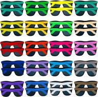 nasidear 36 pack 18 colors neon sunglasses party favors for pool party, beach party, christmas celebration, thanksgiving, carnival, graduation party, classroom prize, summer party, birthday party - 80's style sunglasses for girls, boys, teens, and adults логотип