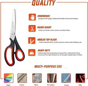 img 2 attached to ✂️ Professional Pinking Shears Scissors for Fabric, Crafts, and Dressmaking - Zig Zag Decorative Edge, Serrated Cutting Blade | Ideal for Fabric, Leather, Paper Crafts