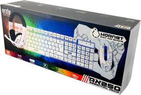img 3 attached to 🎮 Gaming Keyboard, Mouse, Headset & Mouse Pad Bundle - White Edition Hornet RX-250: Wired LED RGB Backlight for PC Gamers