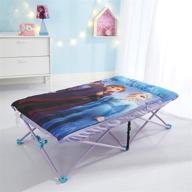 👑 disney frozen 2 foldable slumber cot with detachable printed sleeping bag featuring anna &amp; elsa, suitable for kids aged 3 and above logo