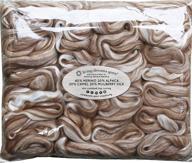 🧶 premium undyed spinning and felting fiber blend: merino alpaca camel mulberry silk - exquisite softness and luxury logo
