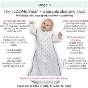 img 3 attached to 👶 SwaddleDesigns Cotton Sleeping Sack with 2-Way Zipper, Premium Cotton Flannel - Made in the USA (True Blue Little Chickies, 6-12 Months)