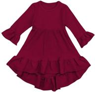 stylish sleeve ruffle girls' clothing: bilison toddler dresses for fashionable tots logo