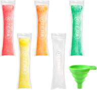 🍡 150 pack popsicle bags - disposable ice pop pouches for yogurt, ice candy, otter pops or freeze pops - includes silicone funnel - ozera logo