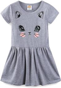 img 4 attached to 👗 Mud Kingdom Little Dresses Sleeve Girls' Clothing: Charming Styles for Your Little Fashionistas