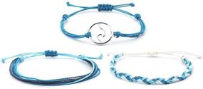 img 2 attached to ZHEPIN 3PCS Braided Bracelet Set - Handmade, Waterproof, Wrap Charm Bracelet for Women and Kids