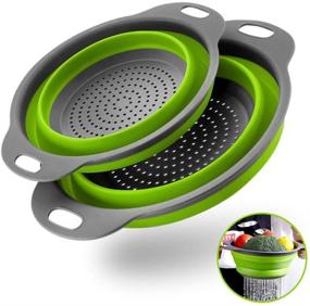 img 4 attached to Collapsible Colander Silicone Kitchen Strainer Kitchen & Dining