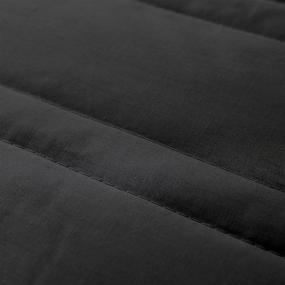 img 2 attached to 🛏️ Ultra Soft Queen Bed Skirt in Black - Marquess Polyester Blended Quilted, Easy Fit Bed Skirt with 14” Inch Tailored Drop - Fade Resistant Dust Ruffle for Hotel Quality Bedding