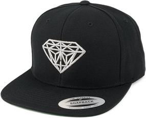 img 3 attached to Flexfit Diamond Embroidered Flat Snapback Sports & Fitness